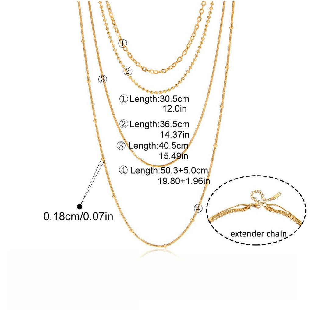 18K gold layered necklace
